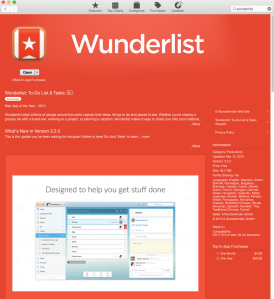 App Store Wunderlist Screenshot